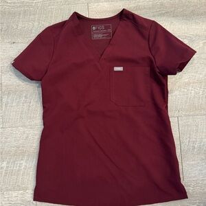 Women's Burgundy Catarina™ - One-Pocket Scrub Top - XXS / Burgundy